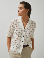 McLaren F1 Team Speedmark Crochet Shirt White | Womens
