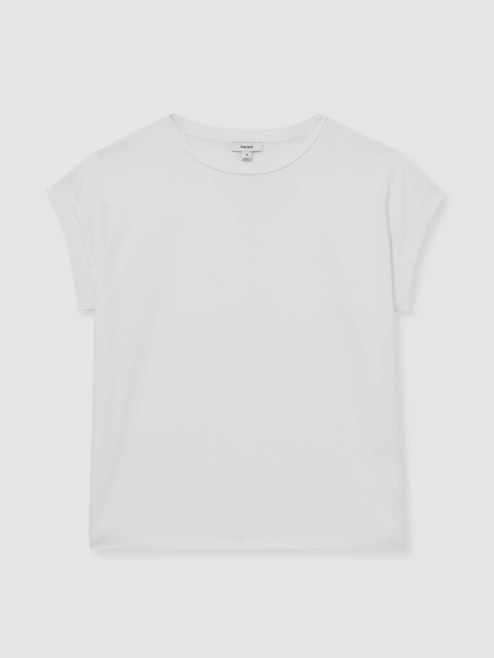 Brushed-Cotton Crew-Neck T-Shirt White | Womens