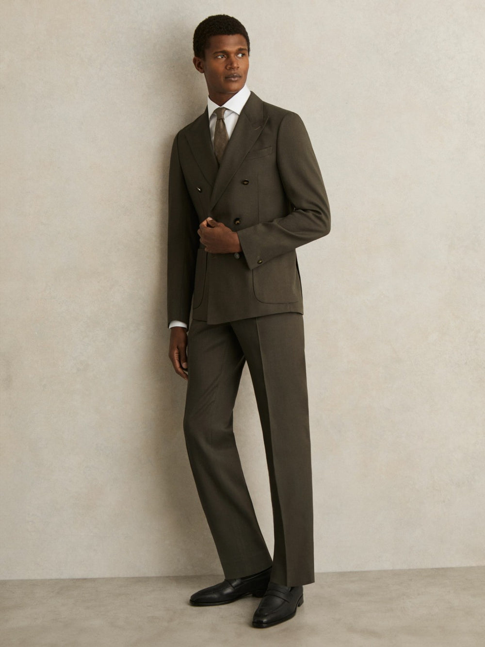 Slim-Fit Suit Trousers Dark Green | Mens