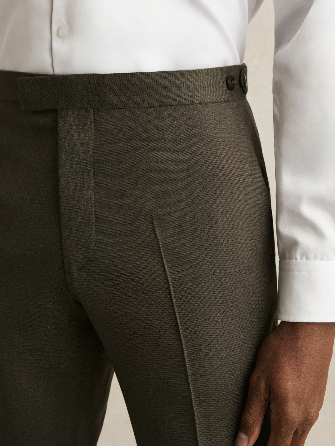 Slim-Fit Suit Trousers Dark Green | Mens