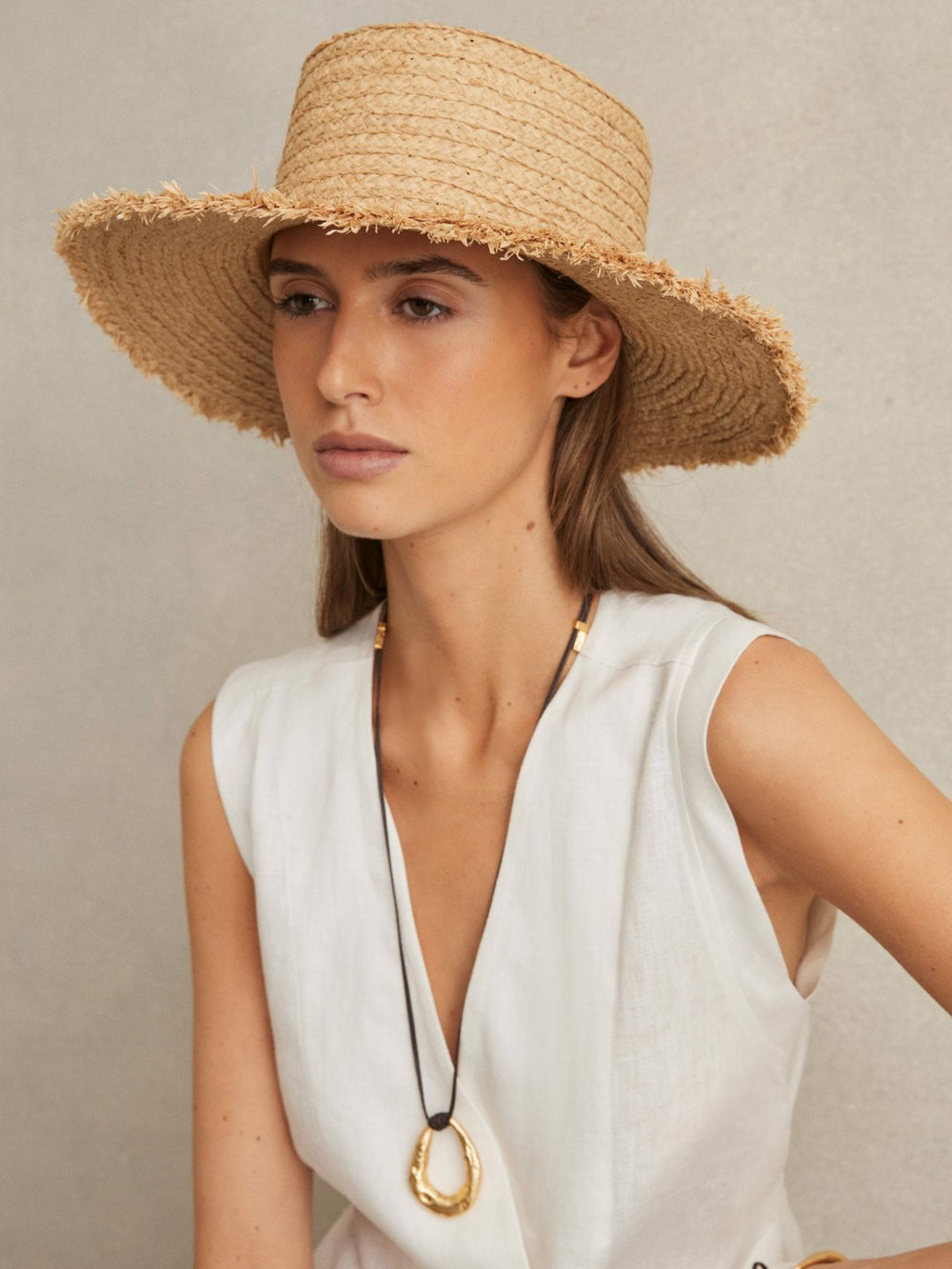 Straw Boater Hat Natural | Womens