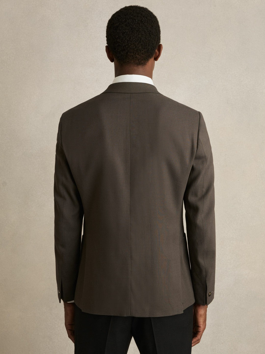 Slim Fit Double Breasted Suit Blazer Dark Green | Mens