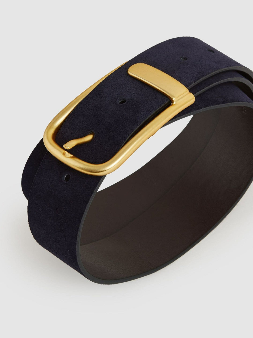 Leather Half Keeper Belt Navy | Womens