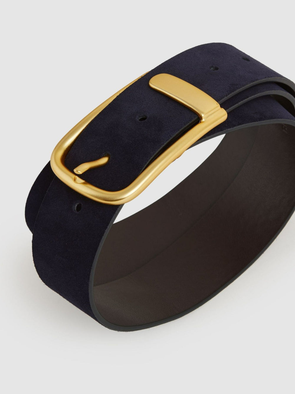 Leather Half Keeper Belt Navy | Womens