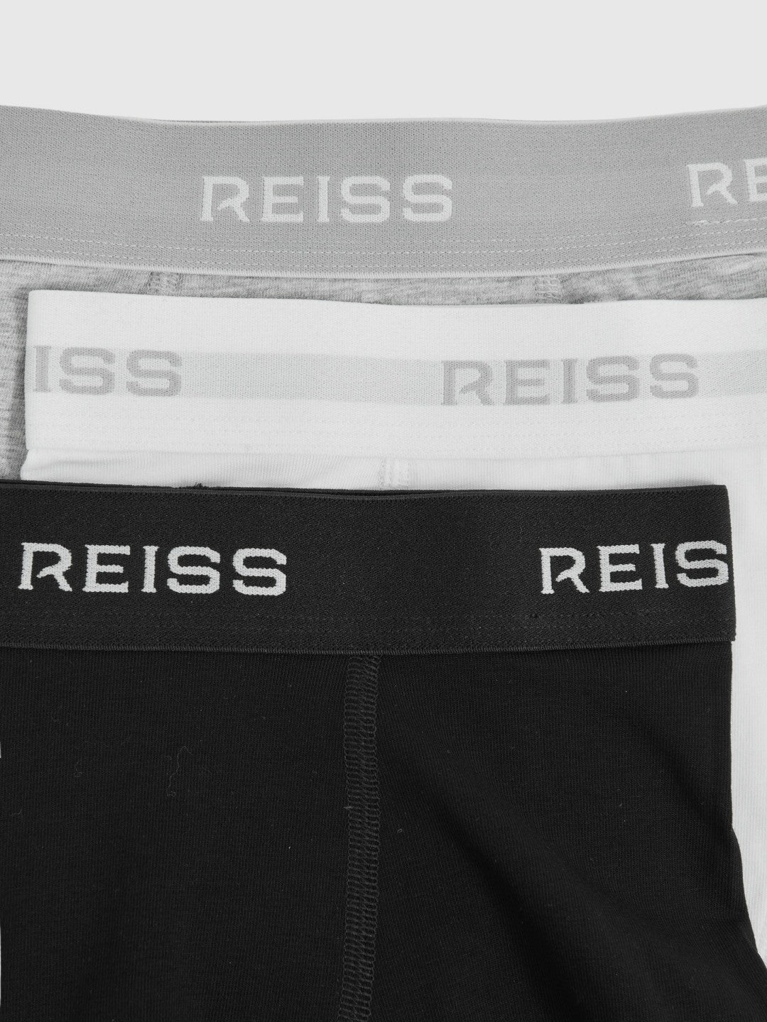 9-13 yrs Stretch-Cotton Logo-Waistband Boxer Shorts 3 Pack White/Grey/Black | Children