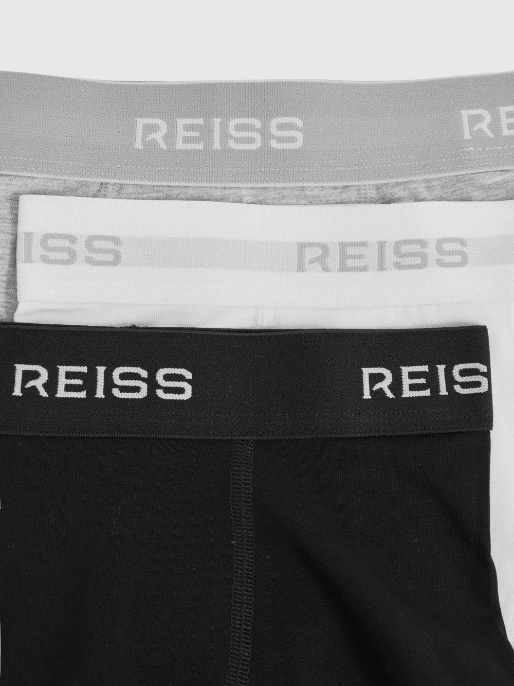 9-13 yrs Stretch-Cotton Logo-Waistband Boxer Shorts 3 Pack White/Grey/Black | Children