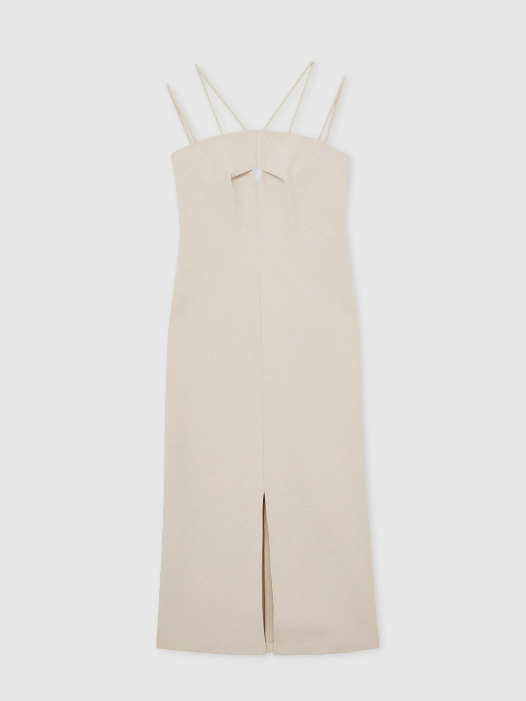 Double Strap Cut Out Midi Dress Stone Neutral | Womens