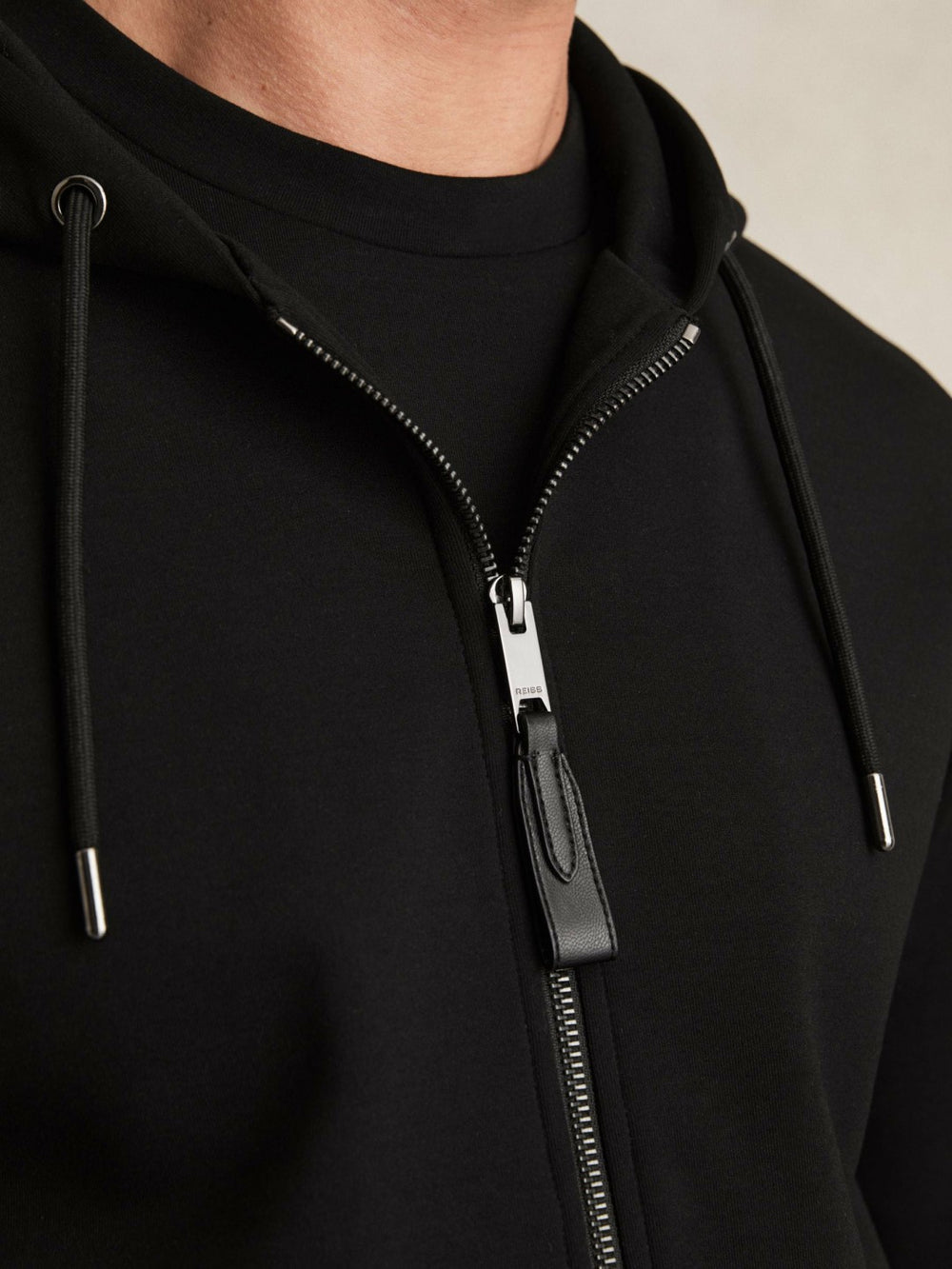 Interlock Zip-Through Hoodie Black | Mens