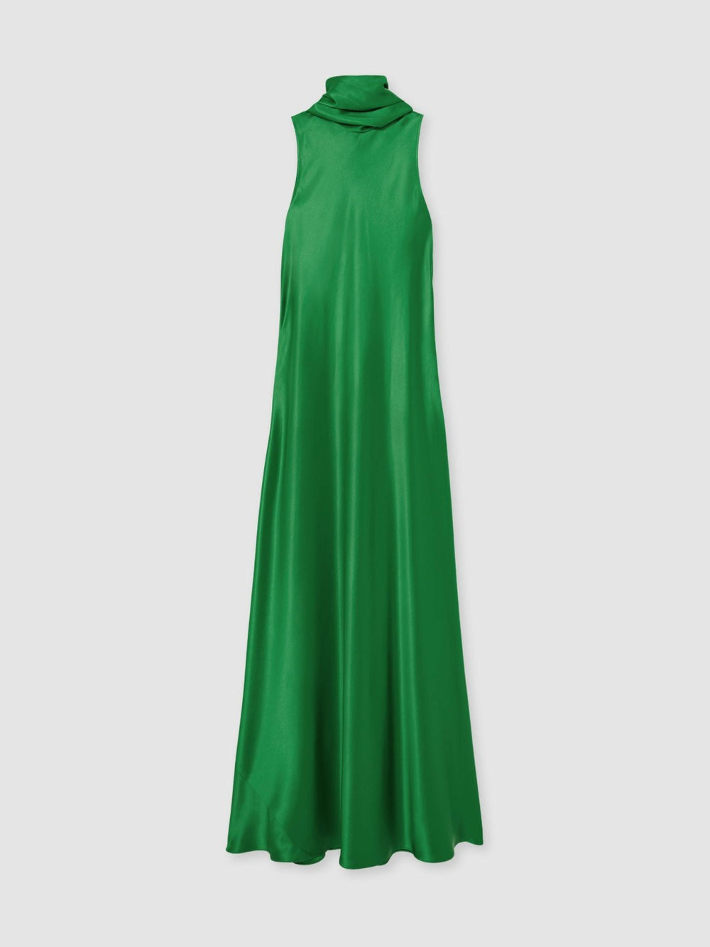 Satin Cape Maxi Dress Green | Womens