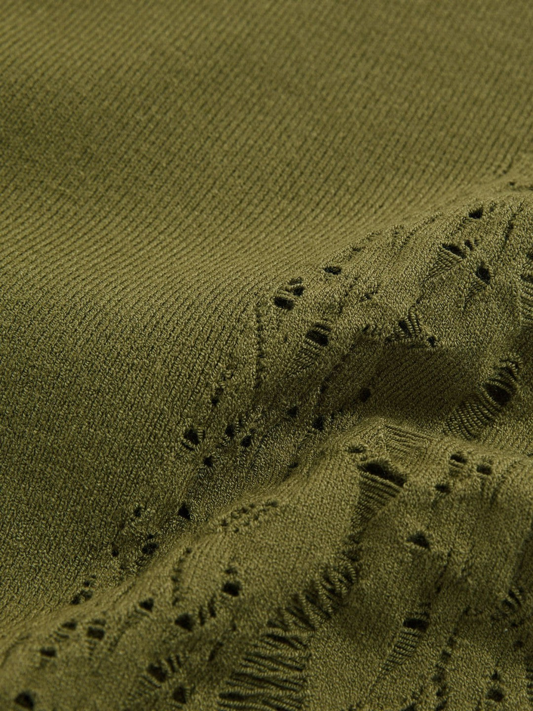 Lace-Knit Detail One-Shoulder Bodysuit Green | Womens