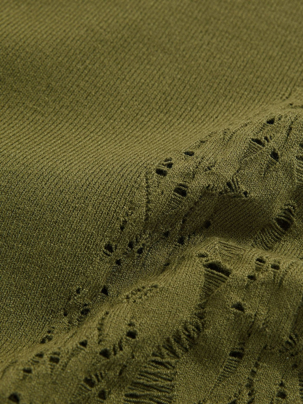Lace-Knit Detail One-Shoulder Bodysuit Green | Womens