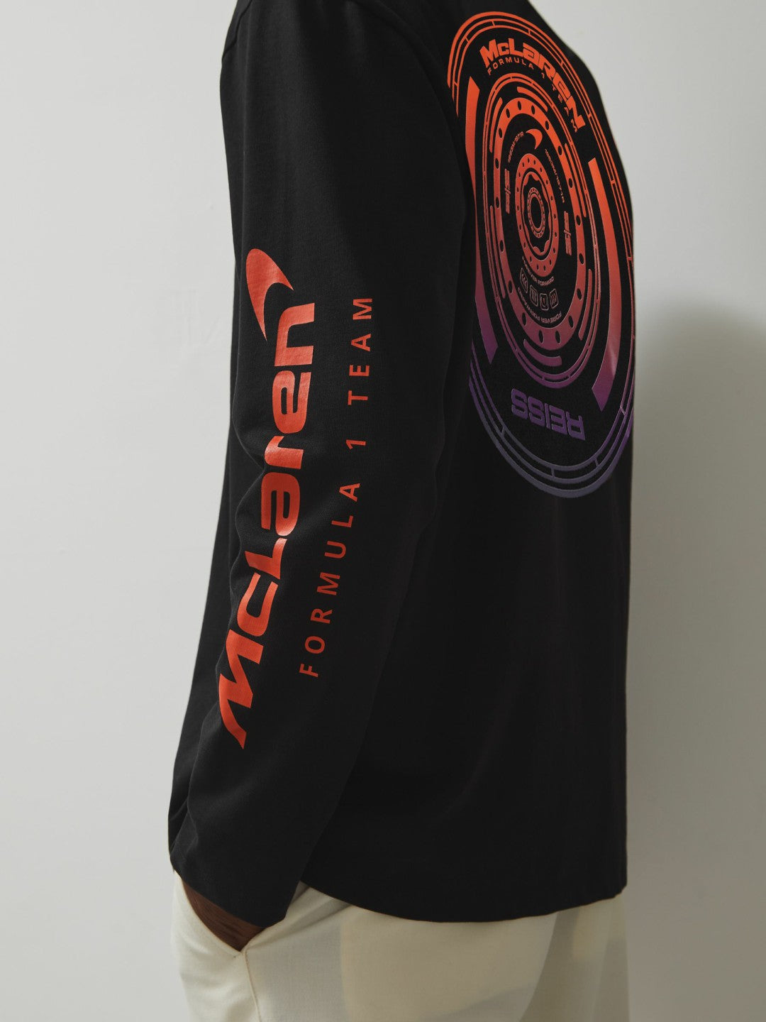 Unisex Fit McLaren F1 Team Tyre-Print T-Shirt Black | Mens