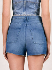 100% Cotton Shorts Indigo Blue | Womens