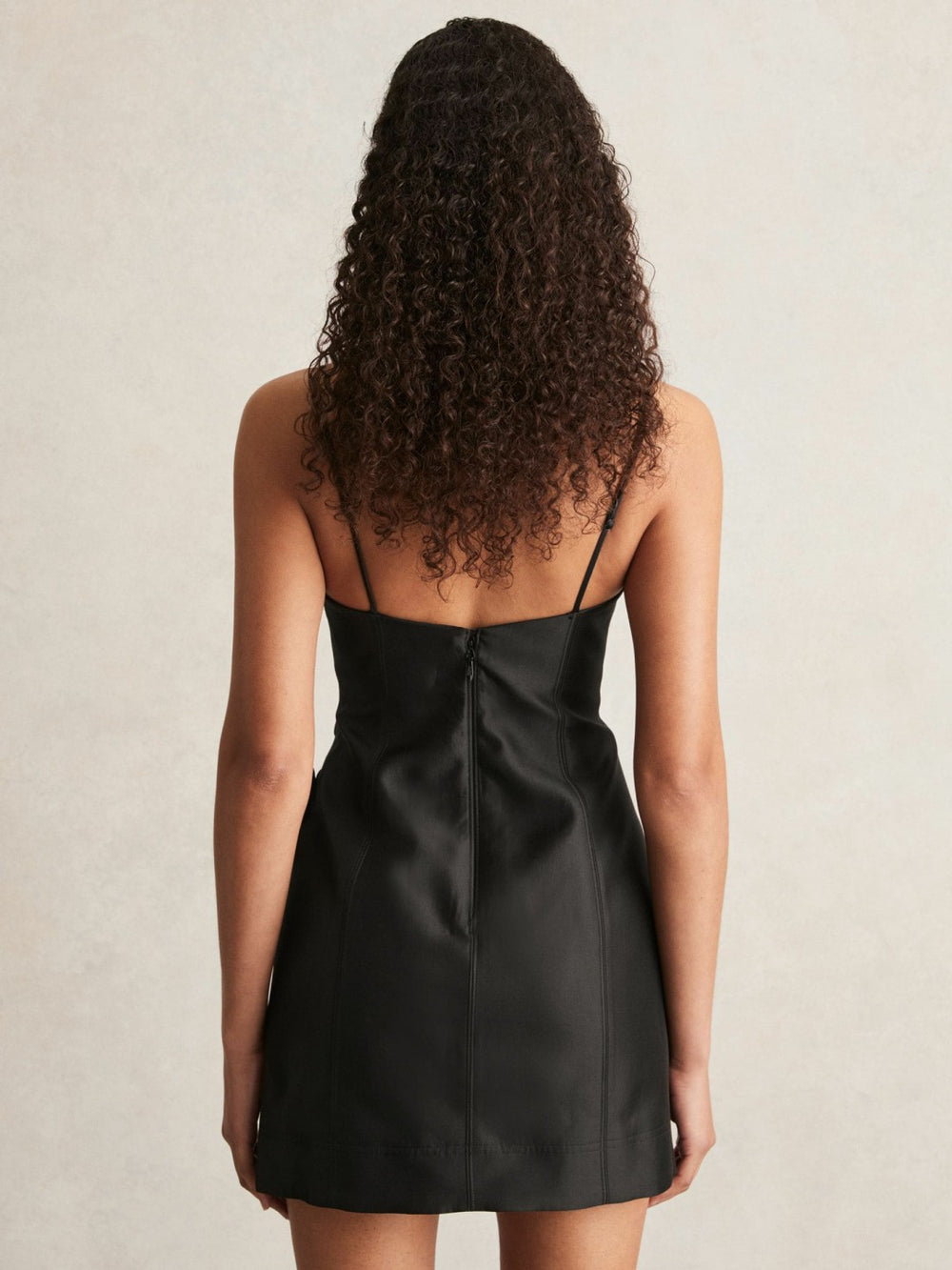 Acler Petal Detail Fitted Mini Black Dress Black | Womens