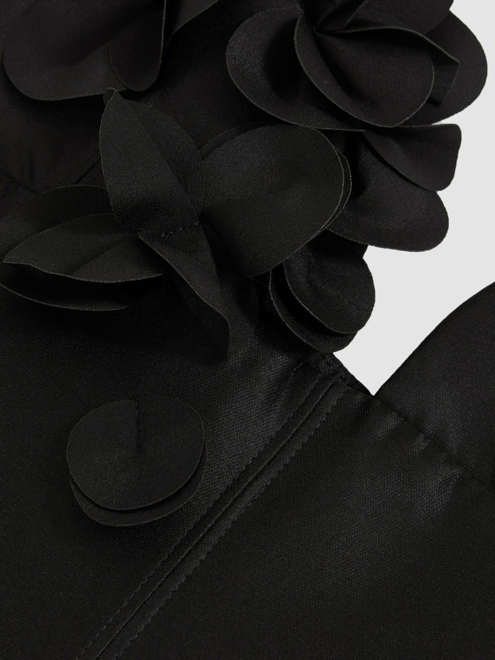 Acler Petal Detail Fitted Mini Black Dress Black | Womens