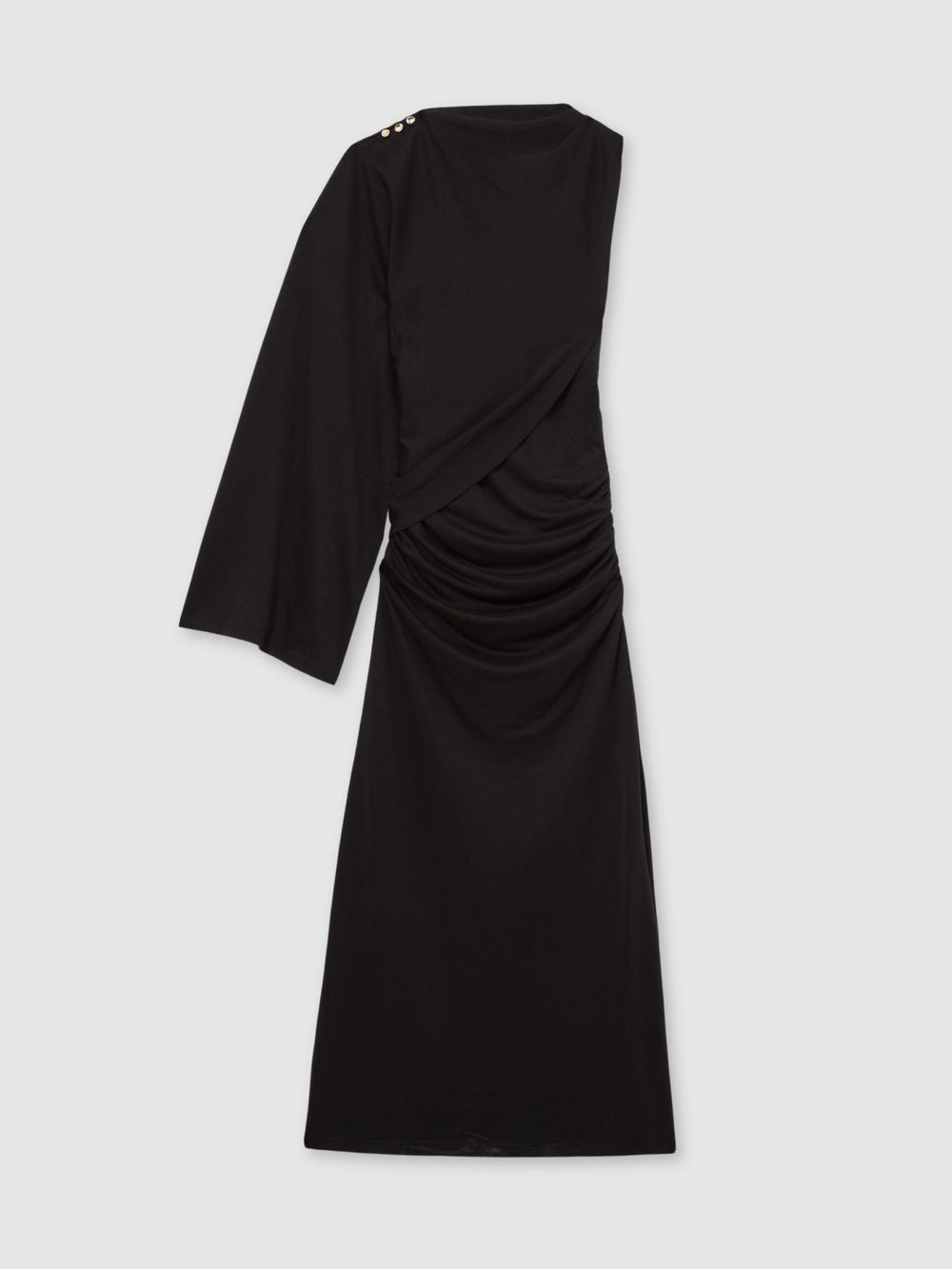 Acler Jersey Draped Midi Dress Black | Womens