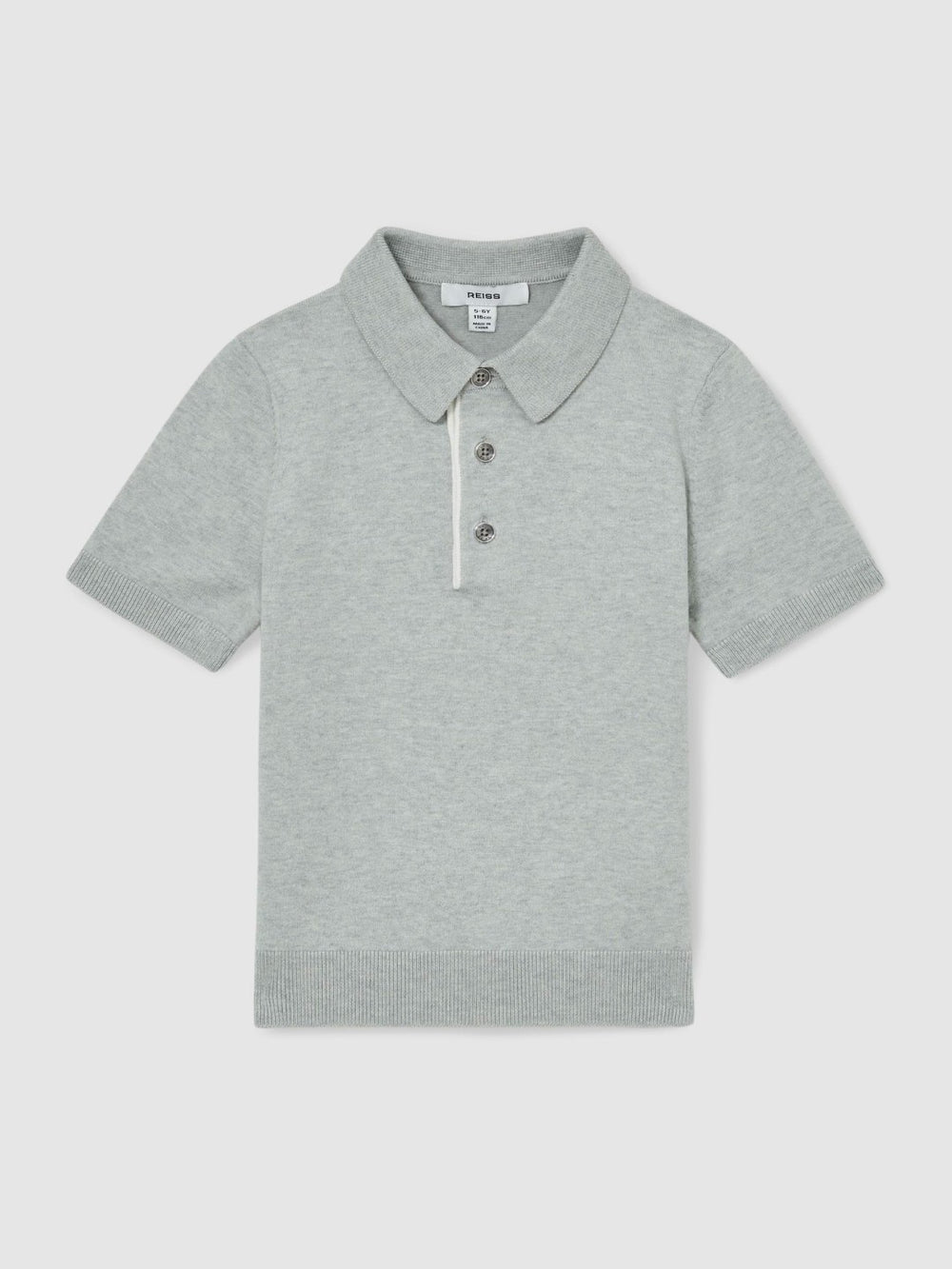 9-13 yrs Contrast Placket Polo Shirt With Cotton Washed Sage | Children