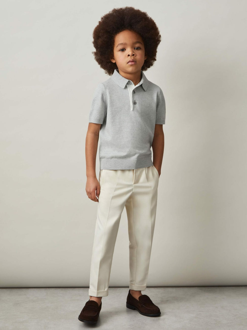 9-13 yrs Contrast Placket Polo Shirt With Cotton Washed Sage | Children