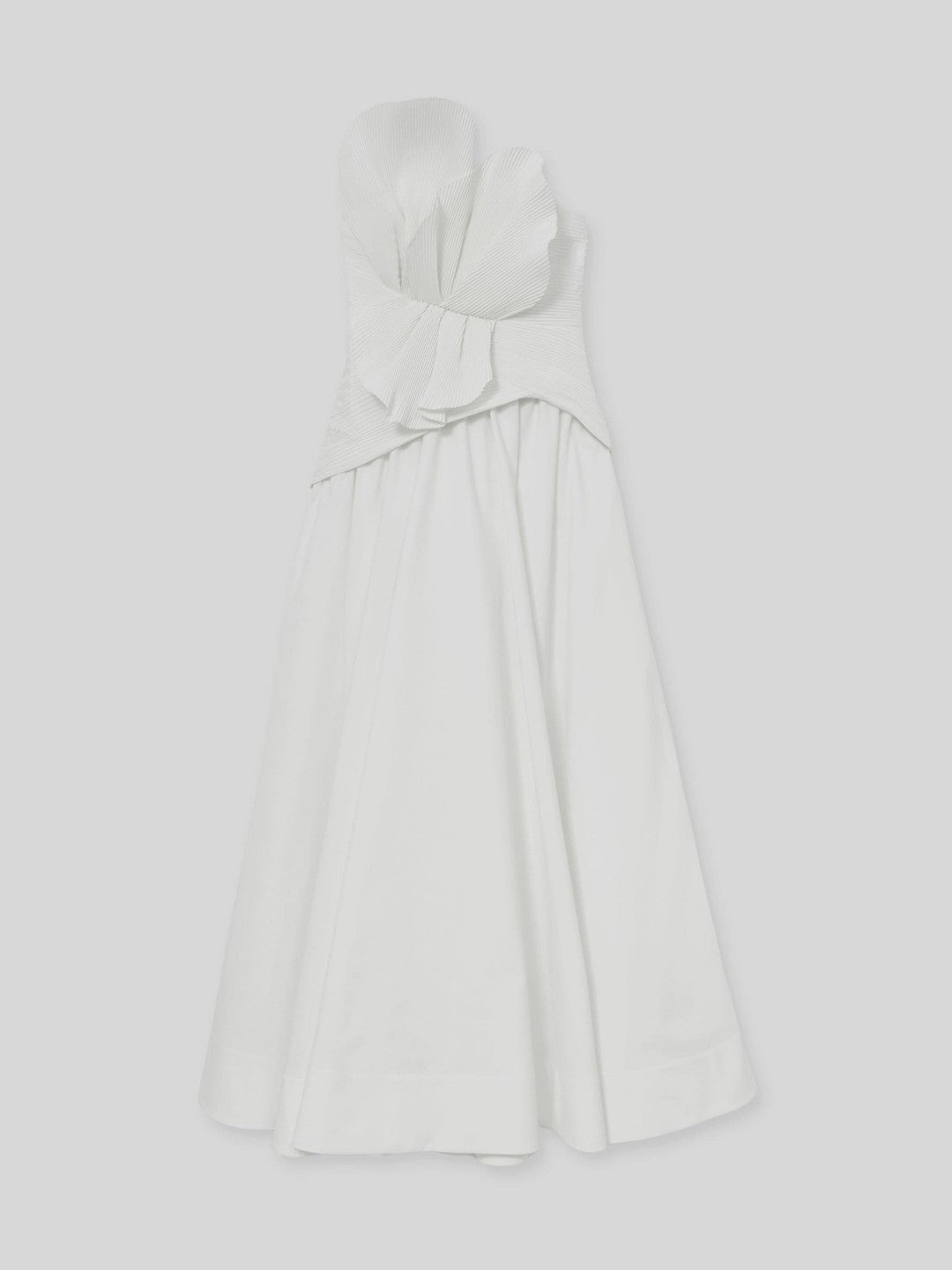 Acler Ivory Plissé Fan Strapless Maxi Dress Ivory | Womens
