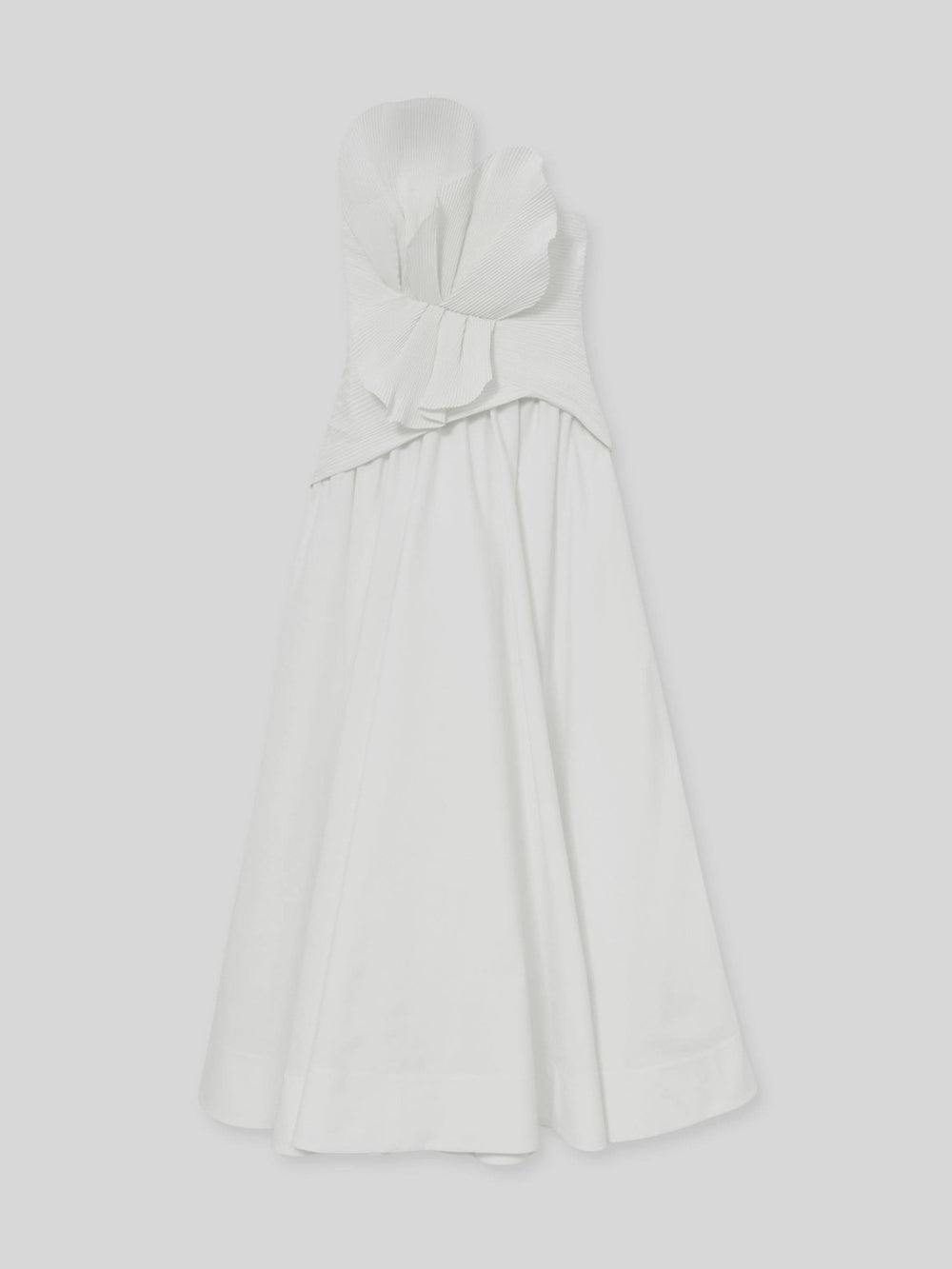 Acler Ivory Plissé Fan Strapless Maxi Dress Ivory | Womens