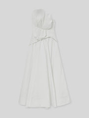 Acler Ivory Plissé Fan Strapless Maxi Dress Ivory | Womens
