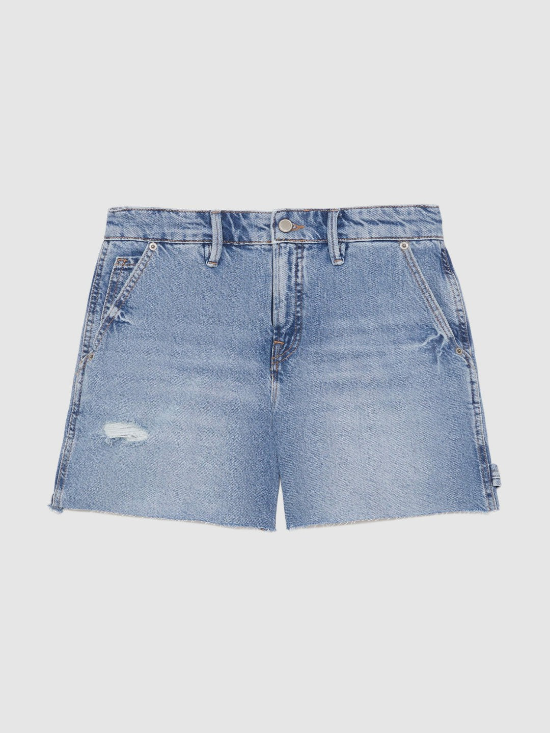 90S Long 100% Cotton Shorts Indigo Blue | Womens