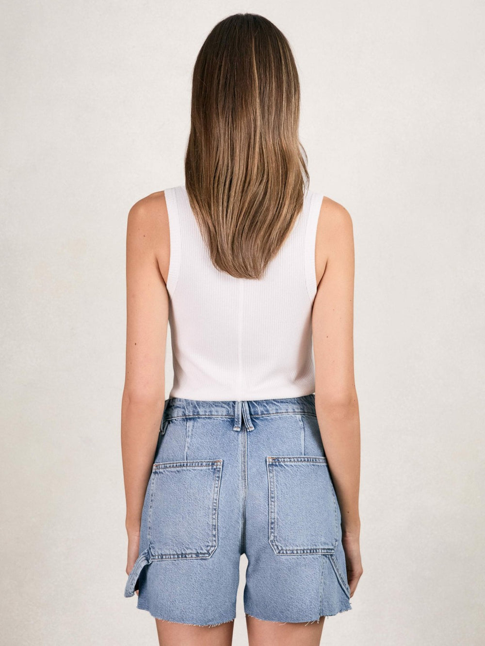 90S Long 100% Cotton Shorts Indigo Blue | Womens