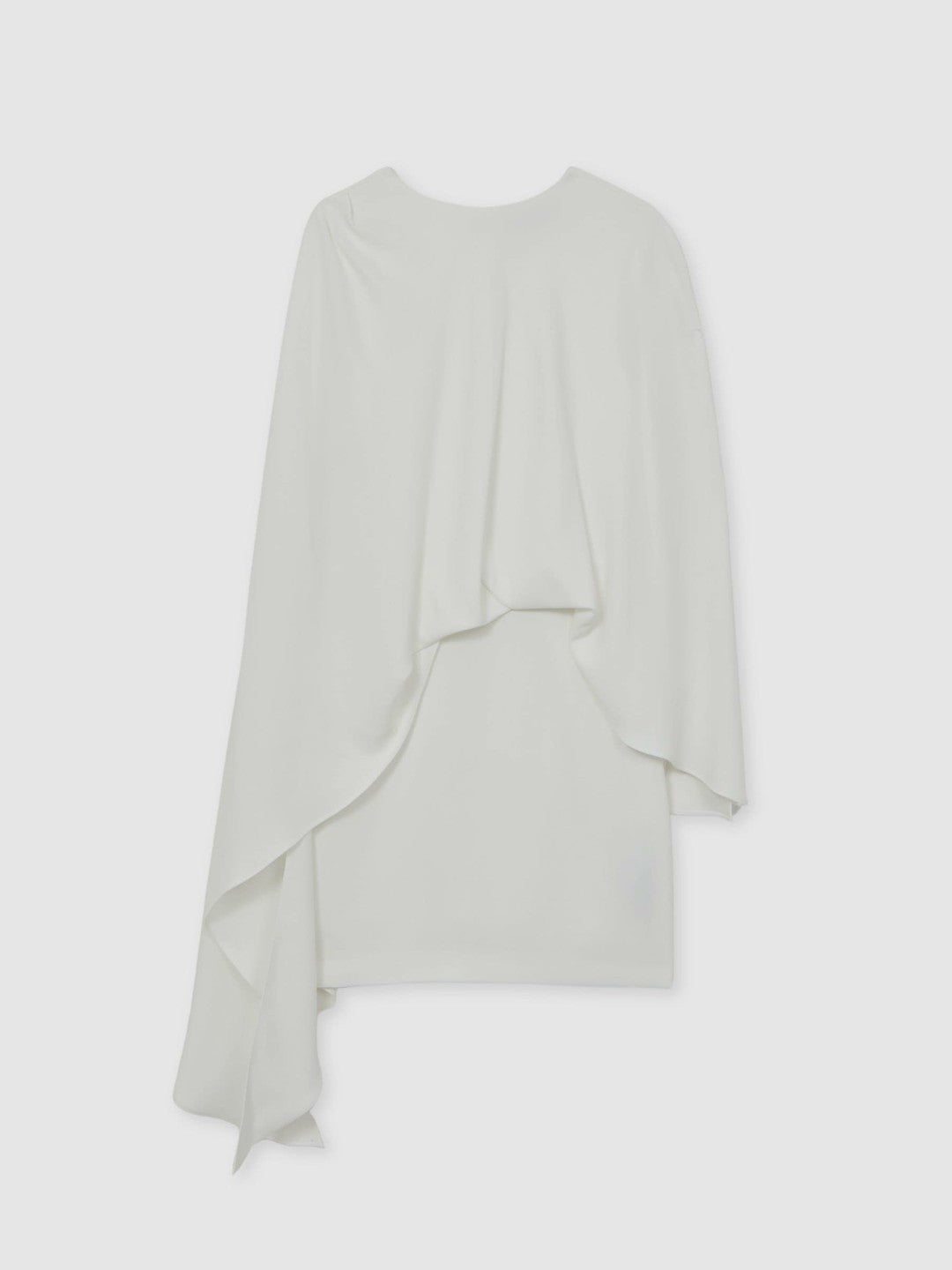 Halston Mini Ivory Asymmetric Cape Dress Ivory | Womens