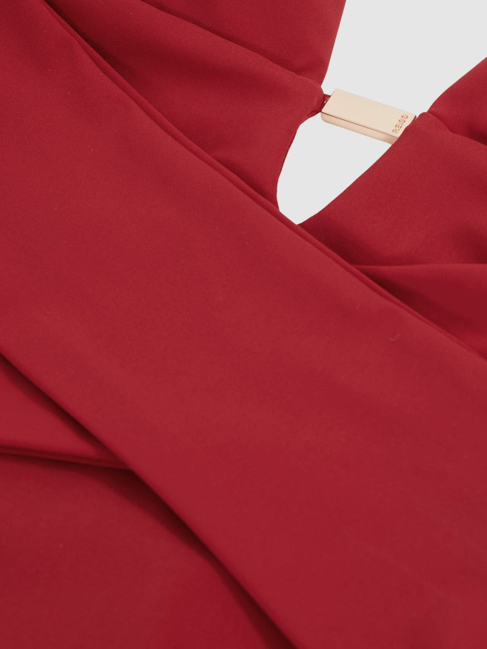 Plunge Halterneck Swimsuit Dark Red | Womens