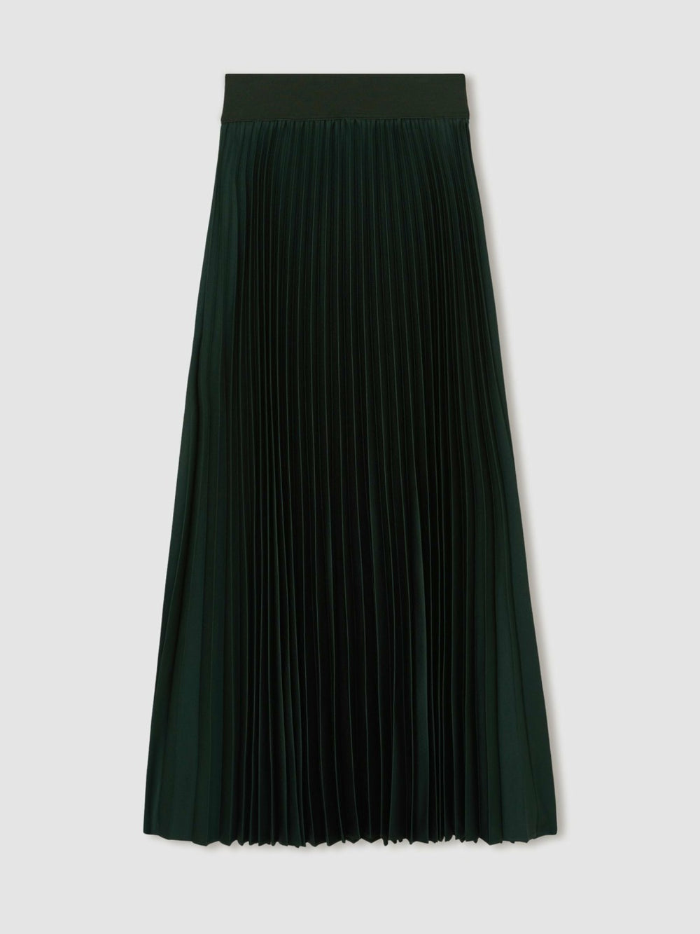 Pleated Midi Skirt Dark Green | Womens