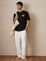 | Ché Cotton Palm-Print T-Shirt Black | Mens