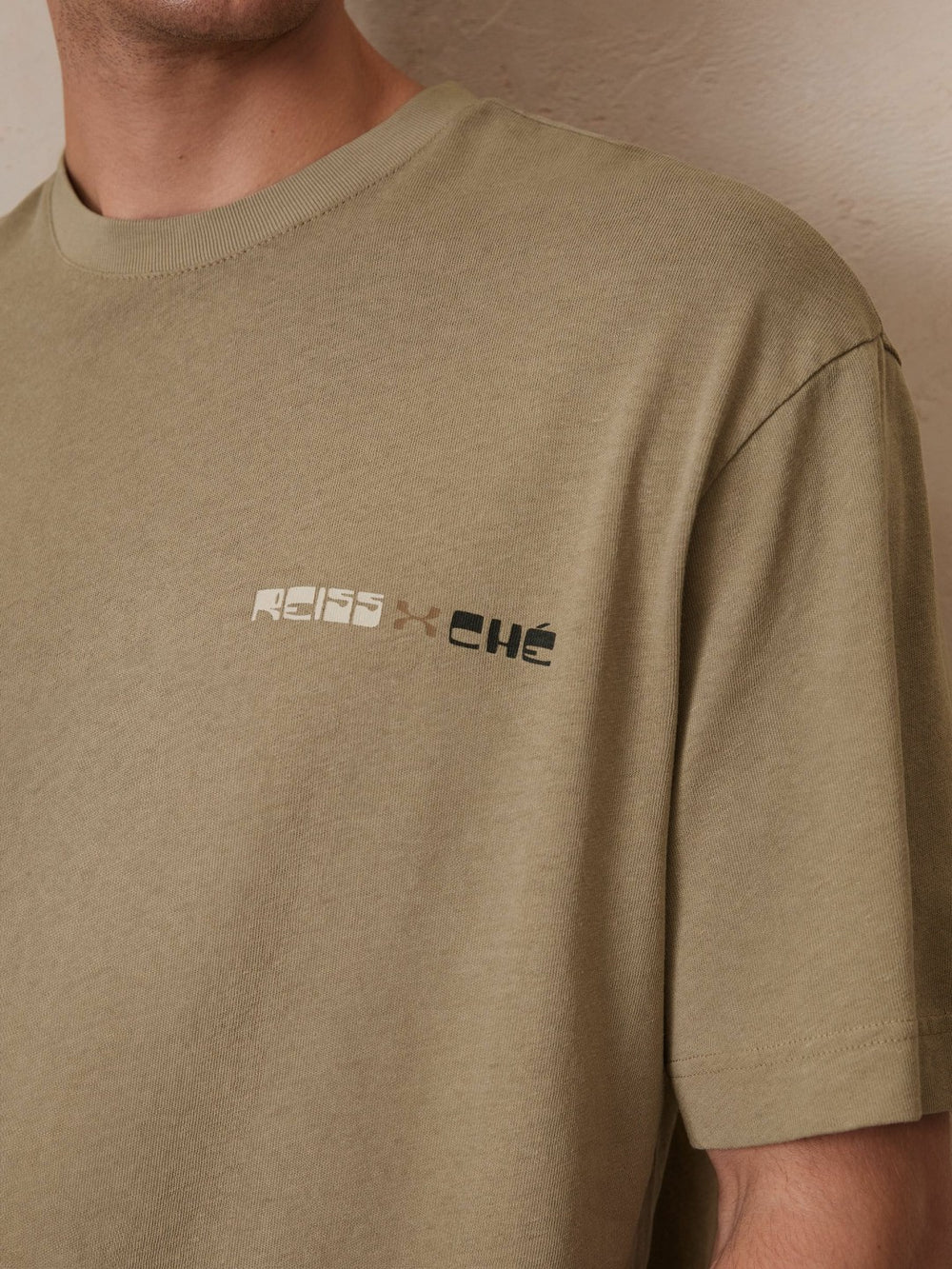 | Ché Cotton-Linen Sunset T-Shirt Sage Green | Mens