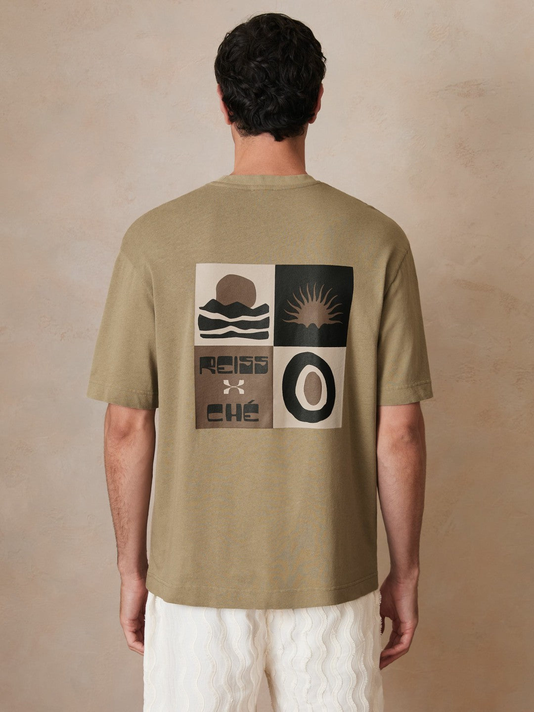 | Ché Cotton-Linen Sunset T-Shirt Sage Green | Mens