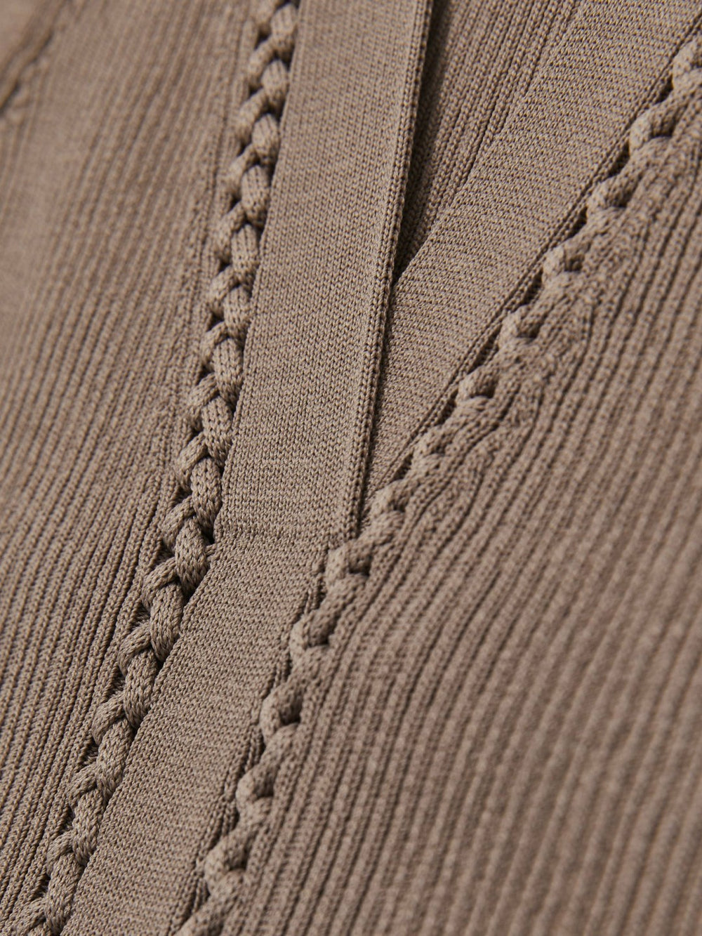 Craft-Stitch Rib-Knit Vest Mink | Womens