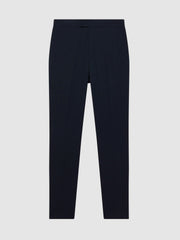 Slim-Fit Internal-Drawstring Trousers Navy | Mens