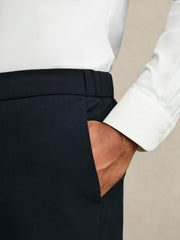 Slim-Fit Internal-Drawstring Trousers Navy | Mens