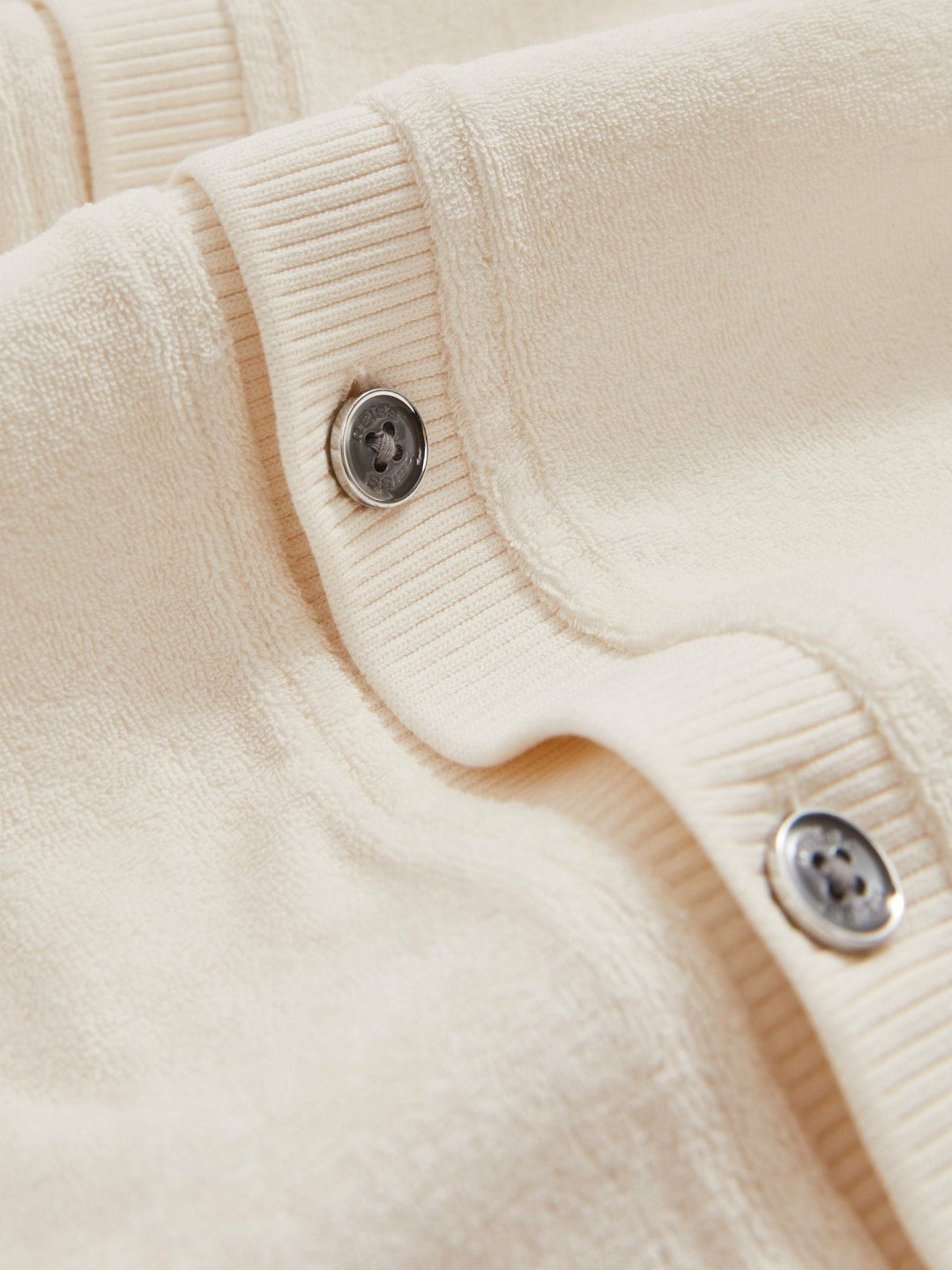 Cotton Blend Towelling Shirt White | Mens