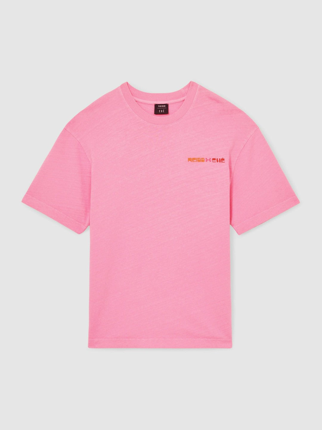 | Ché Cotton-Linen Sunset T-Shirt Pink | Mens