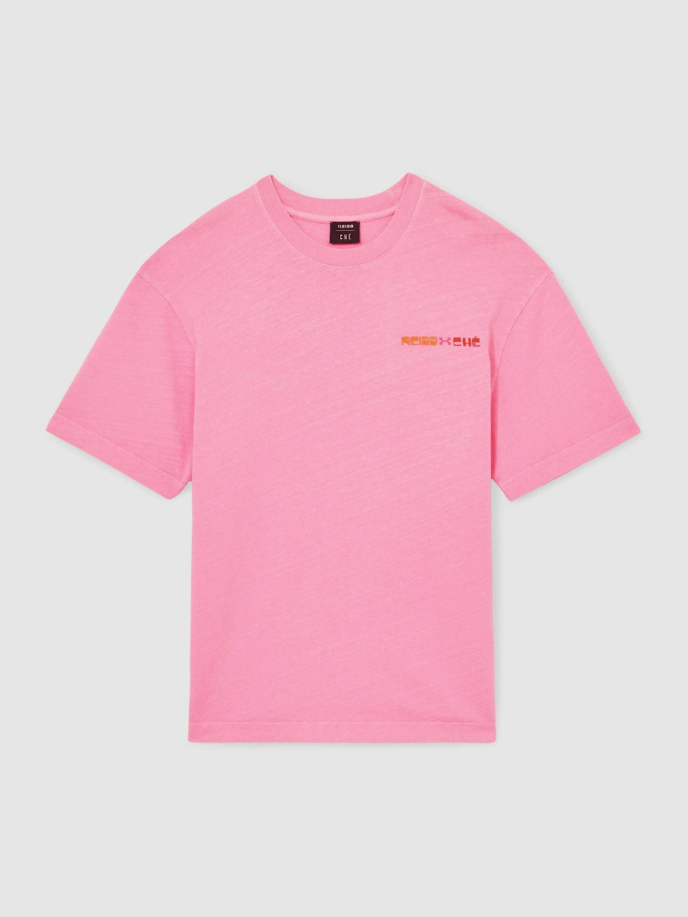 | Ché Cotton-Linen Sunset T-Shirt Pink | Mens
