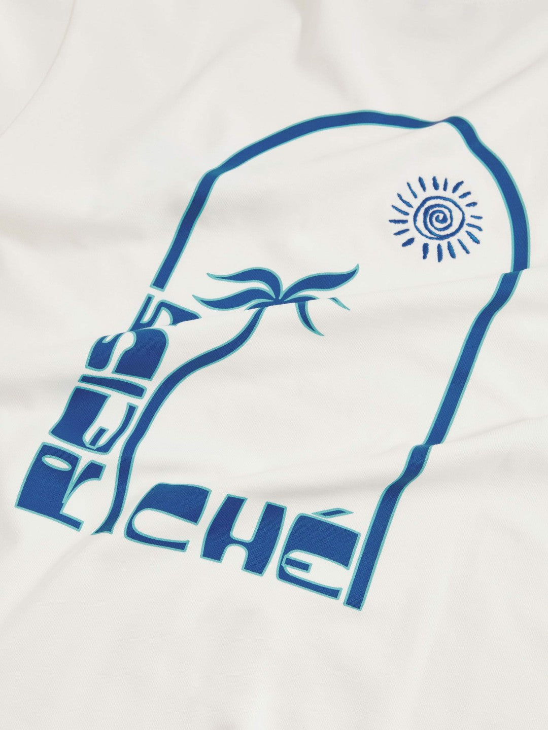 | Ché Cotton Palm-Print T-Shirt White | Mens