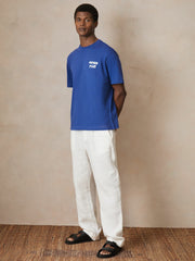 | Ché Cotton Palm-Print T-Shirt Blue | Mens