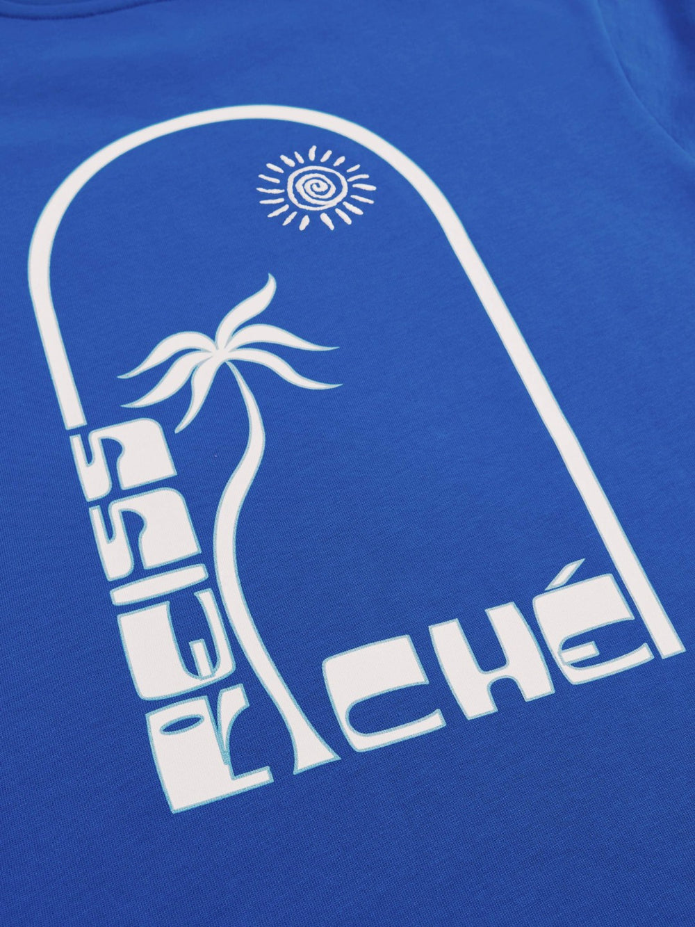 | Ché Cotton Palm-Print T-Shirt Blue | Mens