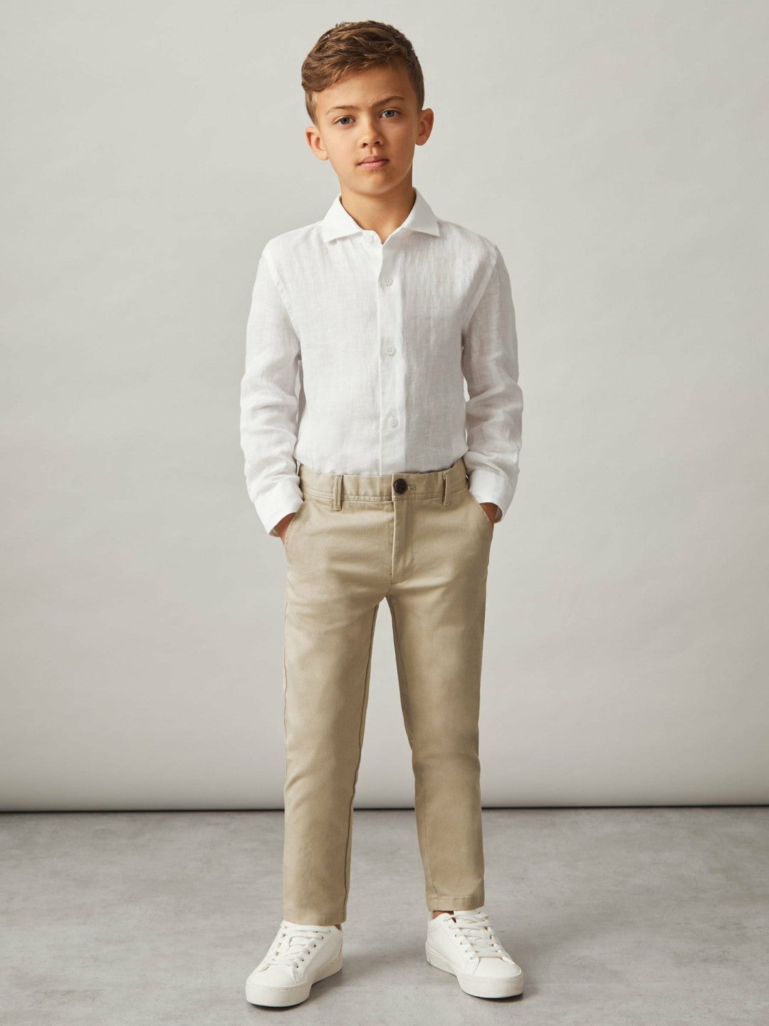 3-9 yrs Slim Fit Casual Chinos Stone | Children