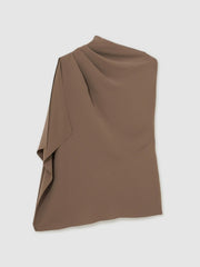 One-Shoulder Draped Top Mink | Womens