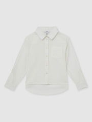9-13 yrs Linen Roll-Cuff Shirt Ivory | Children