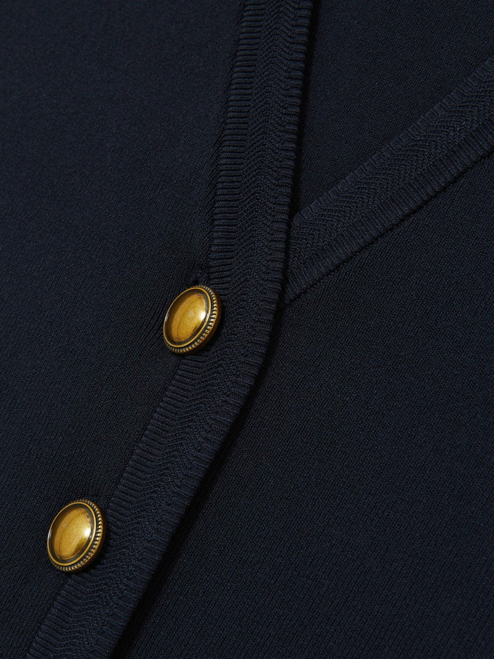 Knitted Button Through Vest Navy | Womens