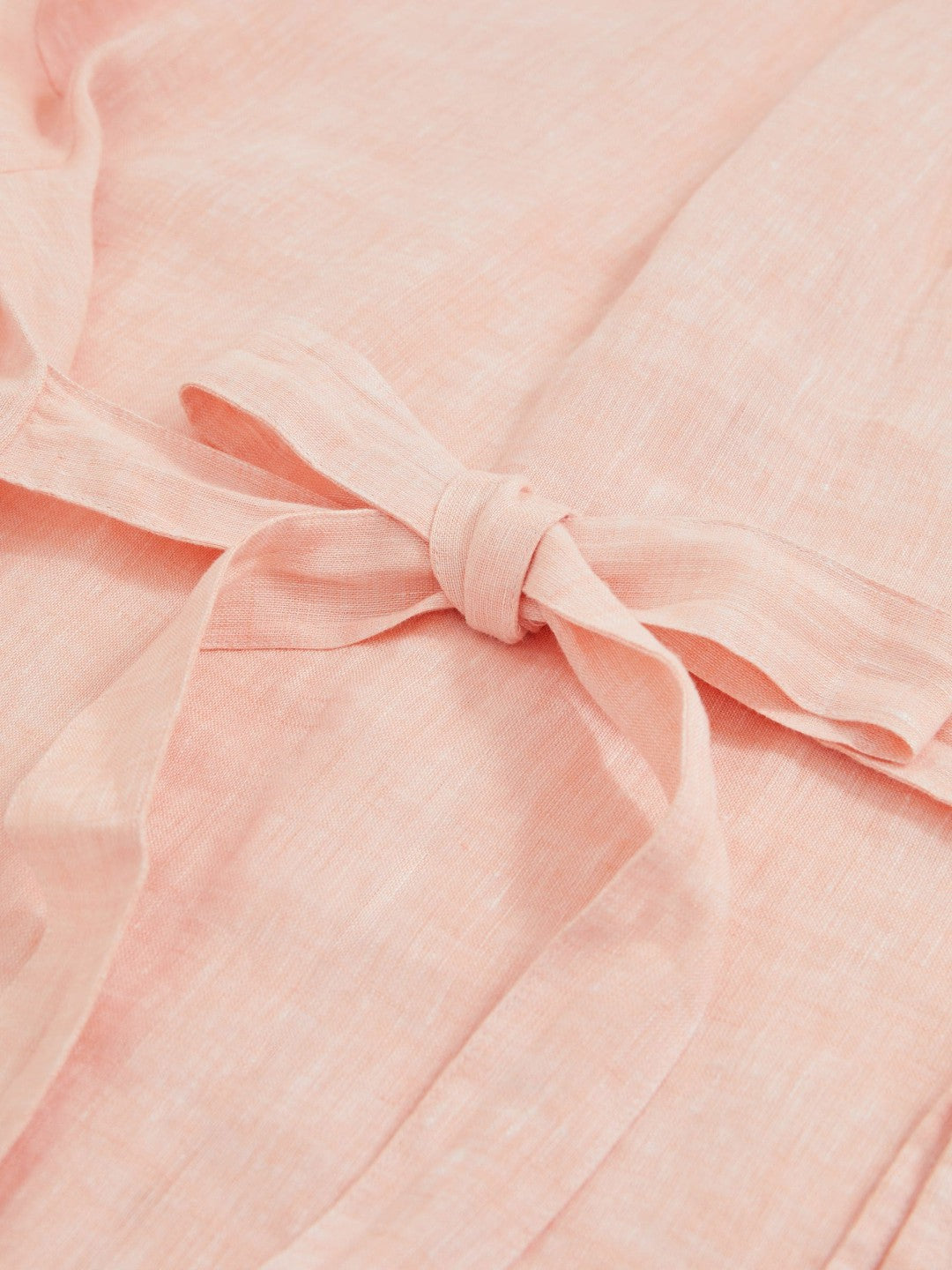 Linen Tie-Back Shirt Pale Pink | Womens
