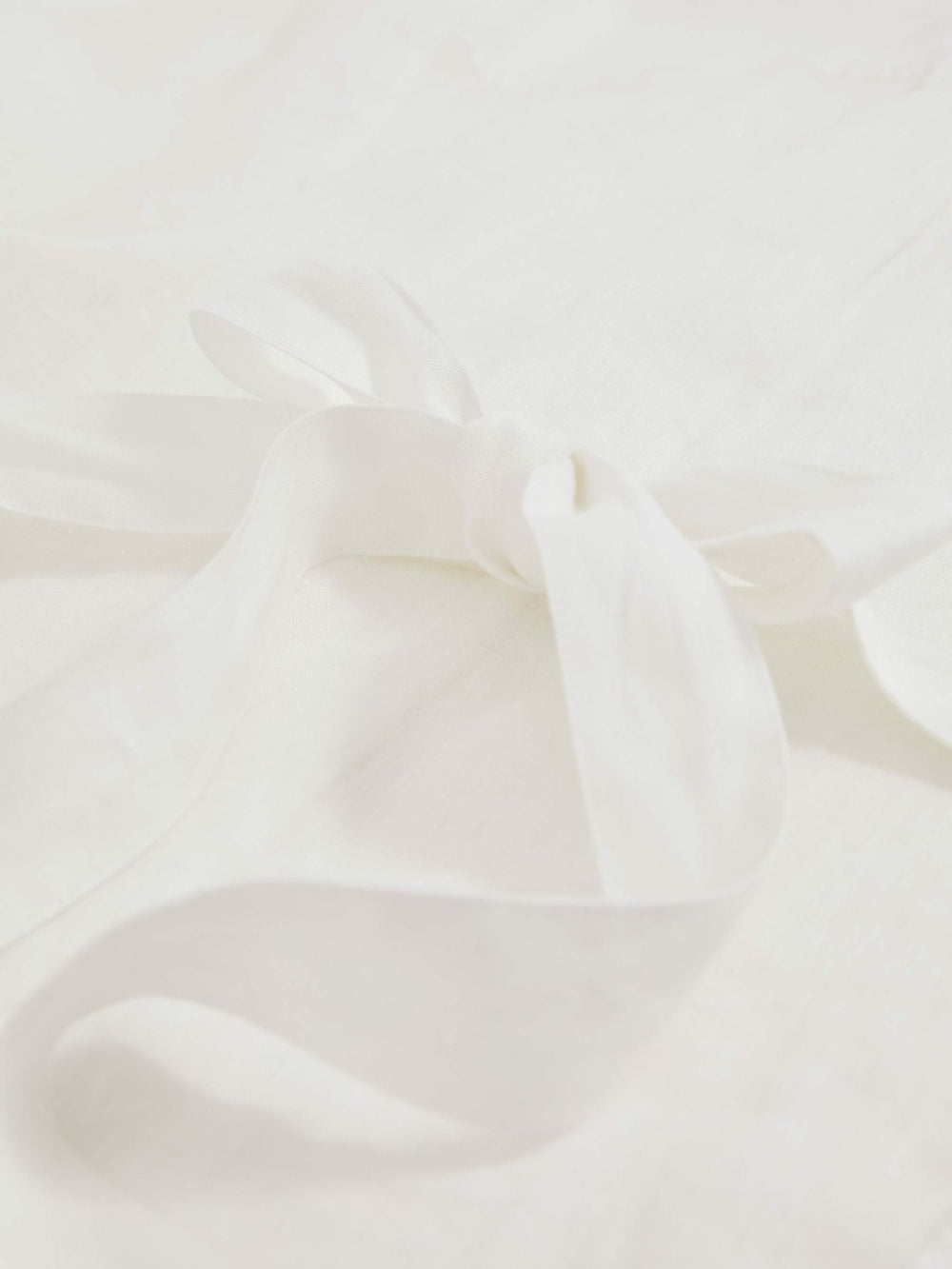 Linen Tie-Back Shirt White | Womens