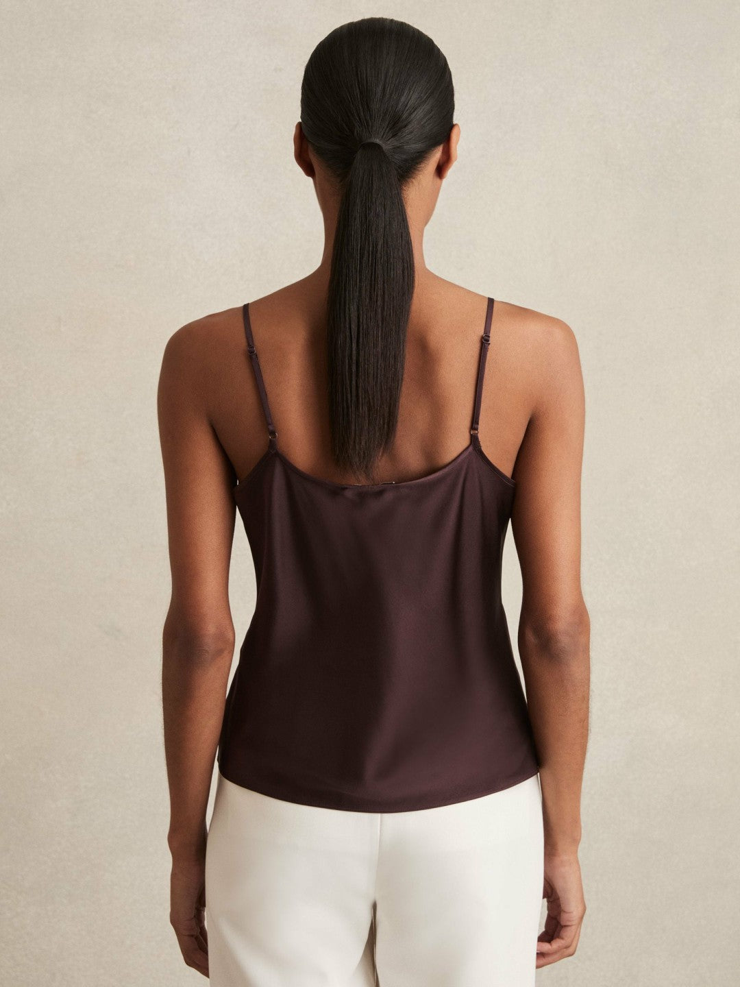 Silk Cami Top Burgundy | Womens