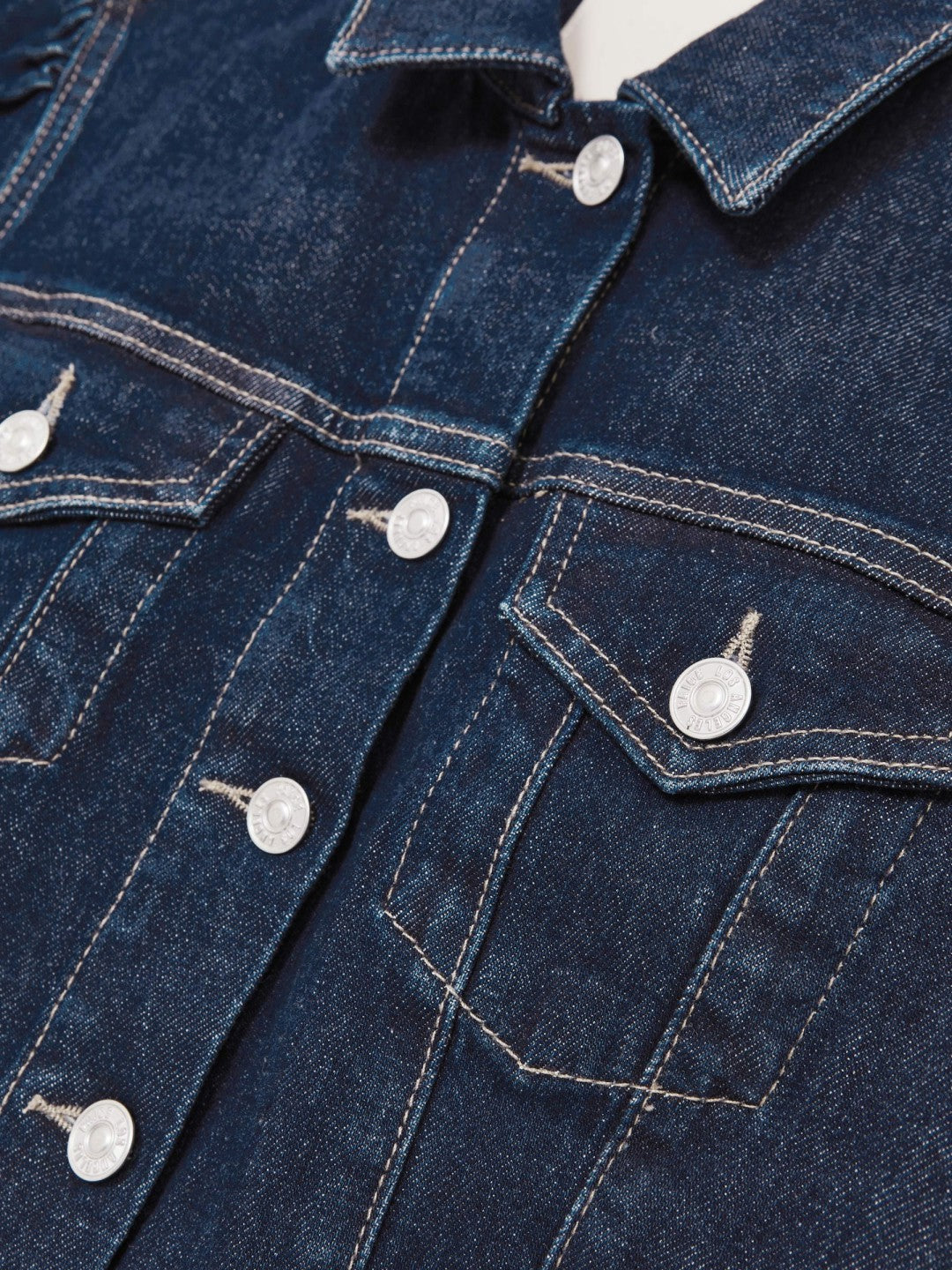 Paige Puff-Sleeve Short Denim Jacket Emberlynn Blue | Womens